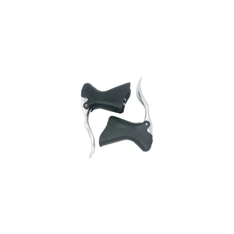 Brake Lever - Promax Aero Aero Brake Lever Alloy With Return Spring Silver With Black Hoods (sold In
