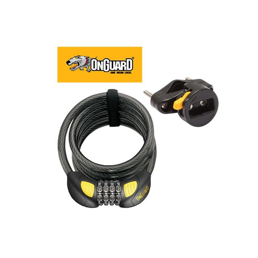 On Guard Cable Coil Lock Doberman Glo Combo 185 X 12MM