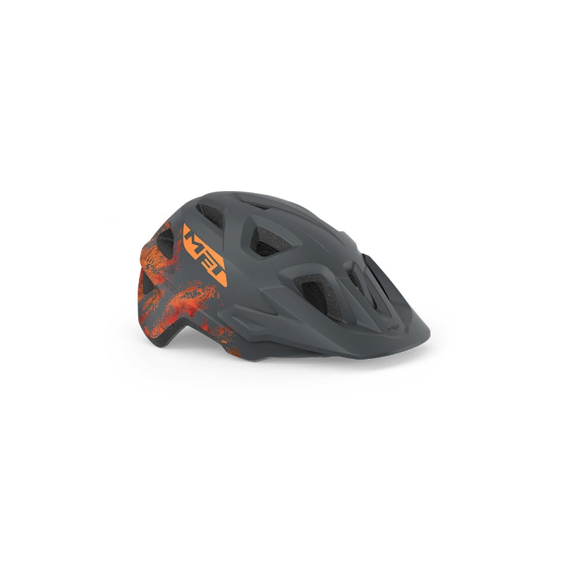Met Eldar Gray Orange/matt Kid Helmet