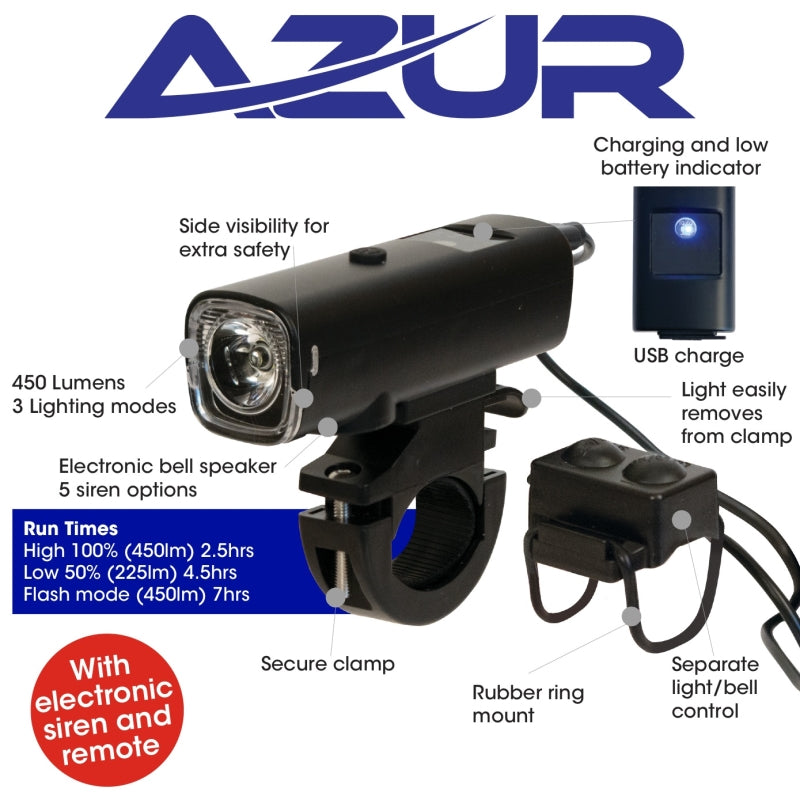 Azur Saturn Headlight 450L With Siren