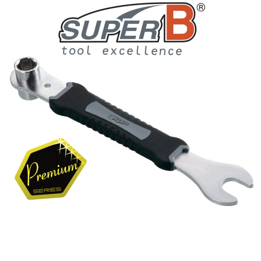 Super B Superb Multi Pedal Wrench 14 And 15MM Sockets