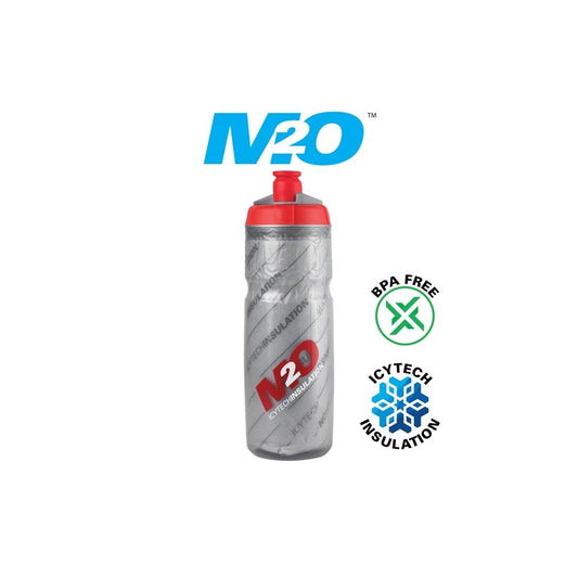 M2O Pilot Water Bottle 620ML Smoke/red Insulated