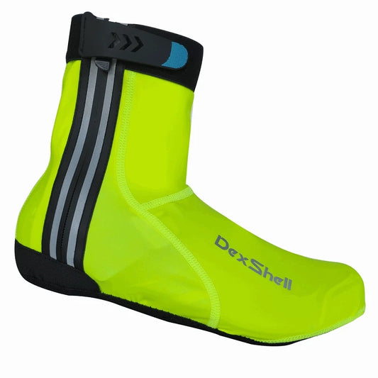 Overshoes - Light Weight X -(12.5 - 14 Us Mens) Dexshell High Viz Yellow PU Coated Microfleec
