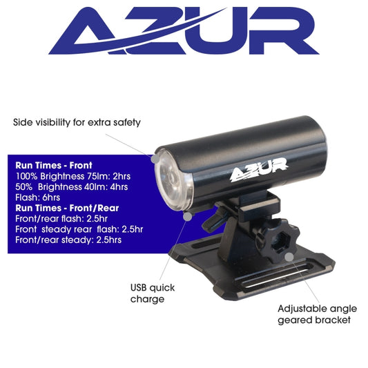 Azur Duo Helmet Usb Light (50)(10)