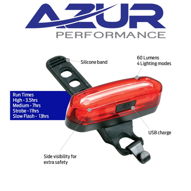 Azurlight Azur Azur Light Pro 60 Taillight – Ray's Bicycles Brunswick