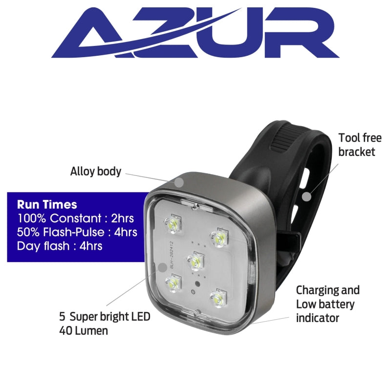 Azur Usb Strobe 40 Lumens Headlight