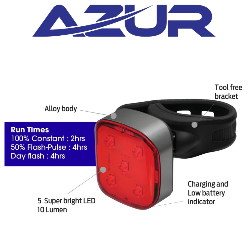 Azur Usb Strobe 10 Lumens Tail Light